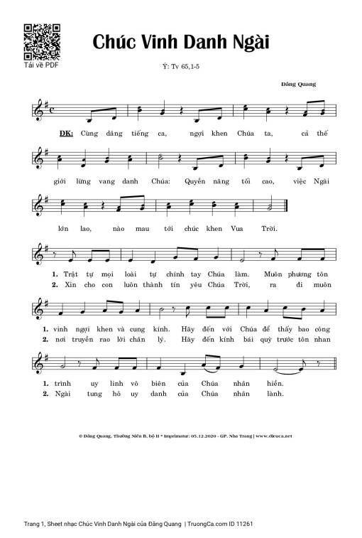 Chúc Vinh Danh Ngài