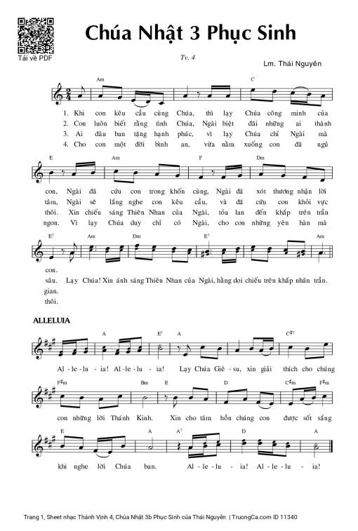 Thánh Vịnh 4, Chúa Nhật 3b Phục Sinh