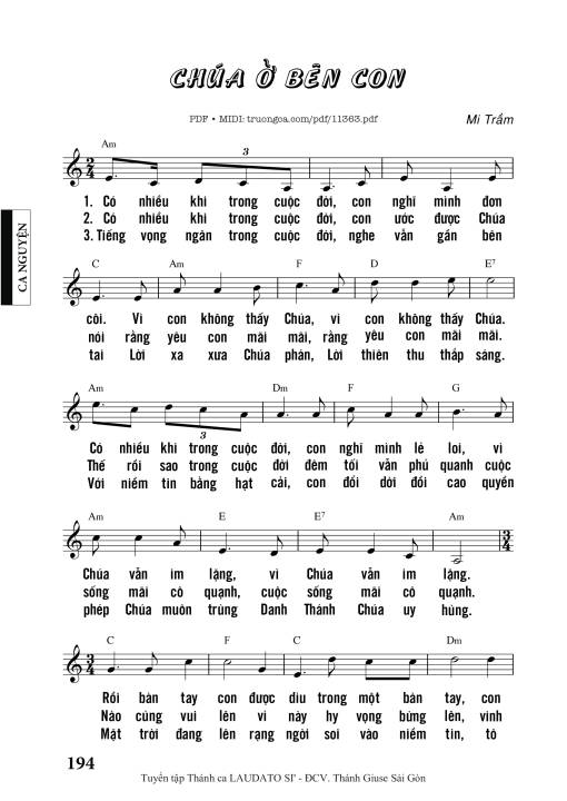 Chúa ở Bên Con - Mi Trầm