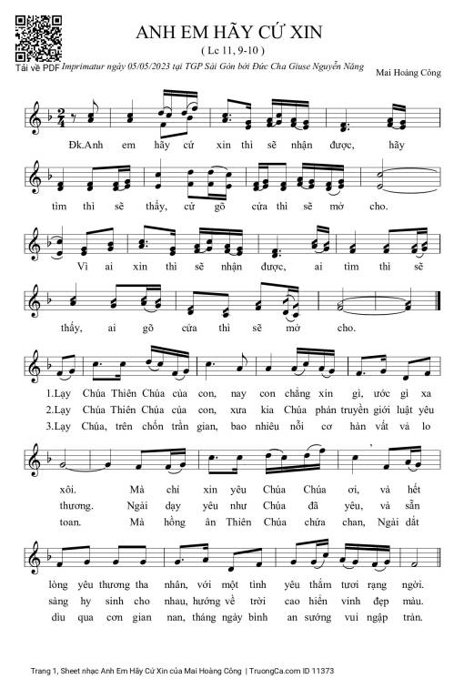 Anh Em Hãy Cứ Xin