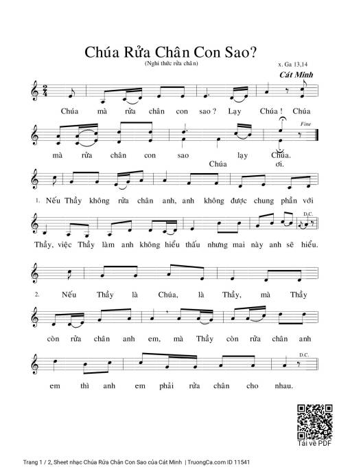 Chúa Rửa Chân Con Sao