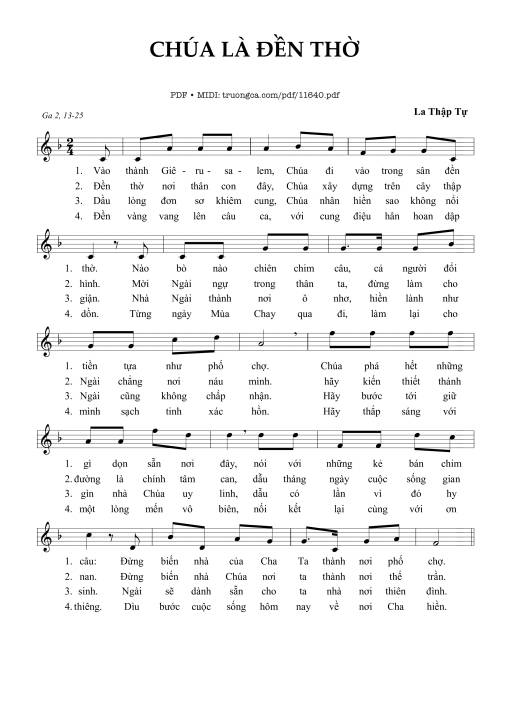 Chúa Là đền Thờ