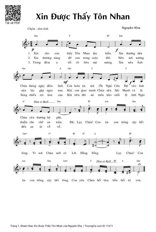 Xin được Thấy Tôn Nhan