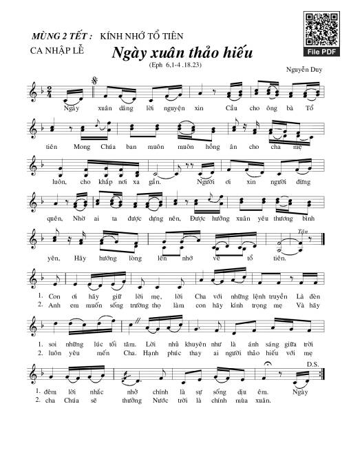 Ngày Xuân Thảo Hiếu