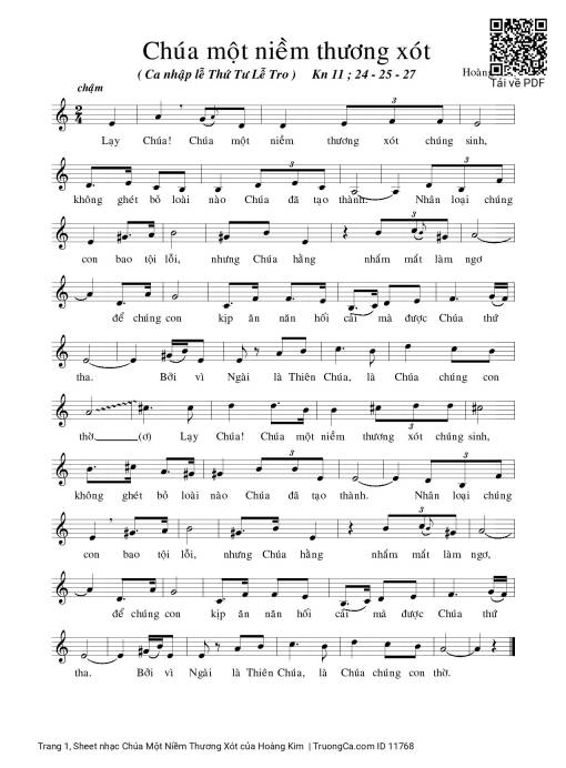 Chúa Một Niềm Thương Xót