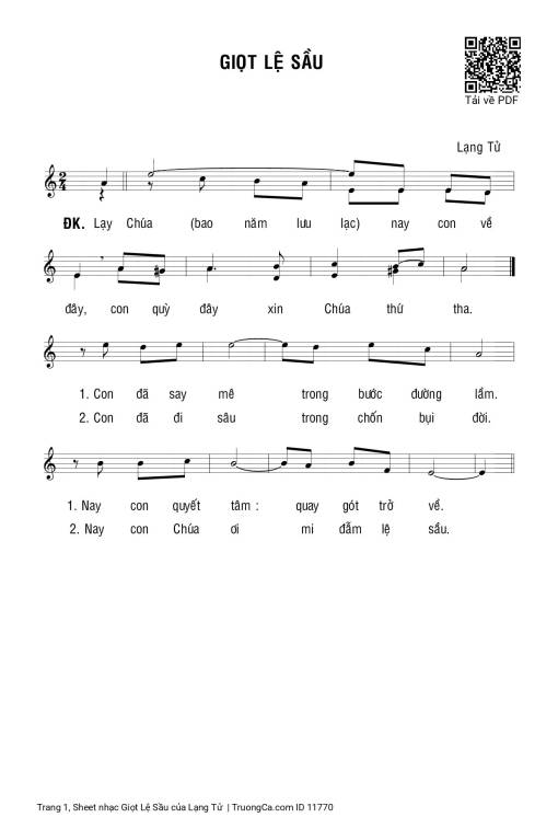 Giọt Lệ Sầu - Lạng Tử