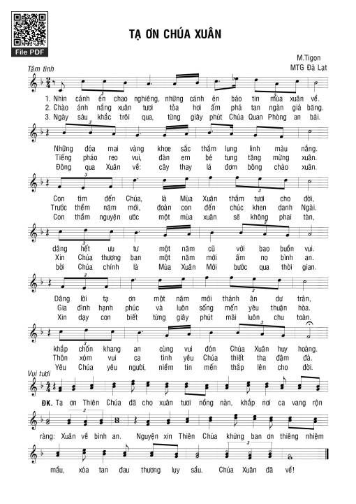 Tạ ơn Chúa Xuân