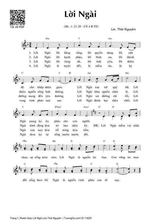 Lời Ngài - Thái Nguyên