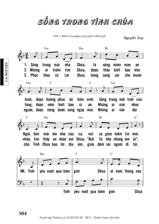 Sống Trong Tình Chúa