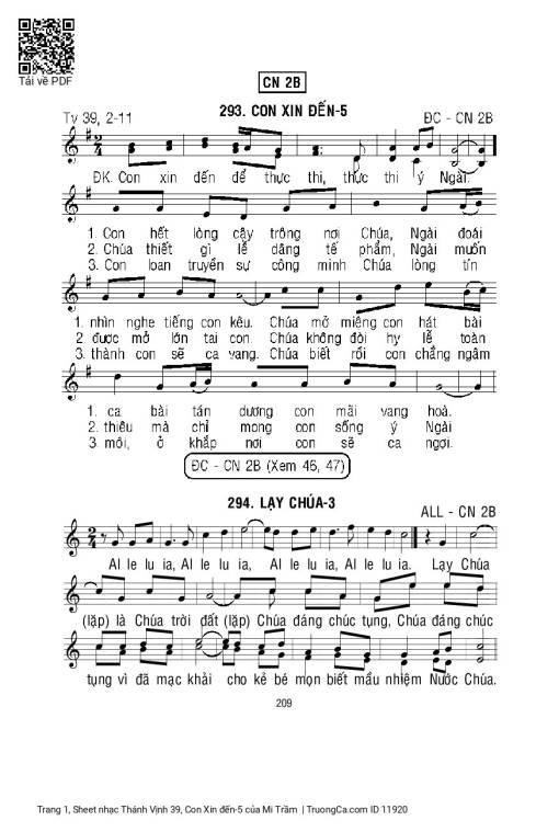 Sheet nhạc PDF bài Thánh Vịnh 39, Con Xin đến-5