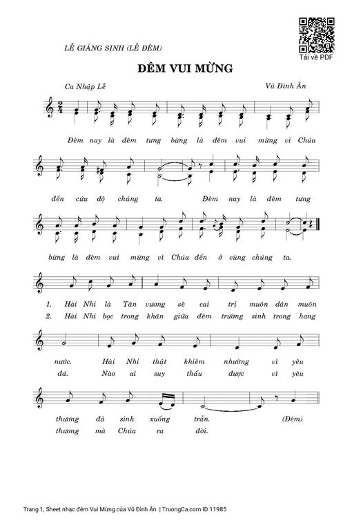 đêm Vui Mừng - Vũ Đình Ân