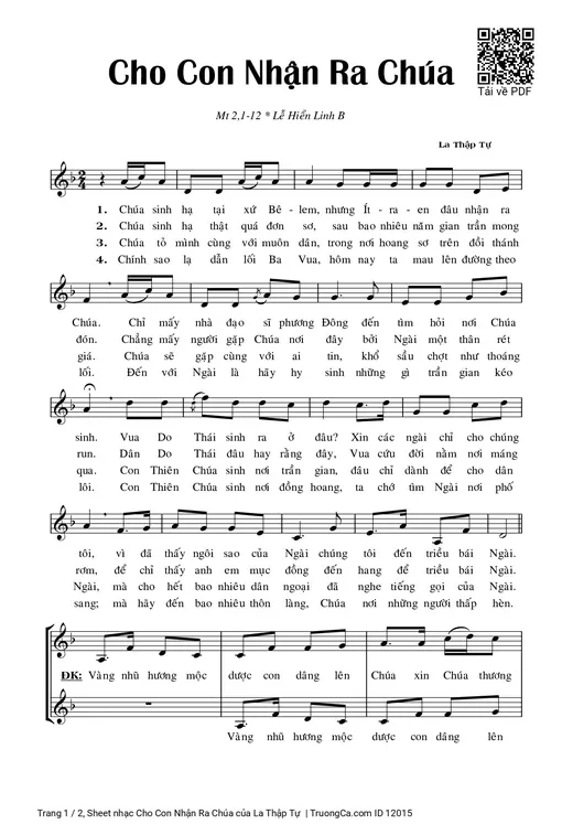 Cho Con Nhận Ra Chúa