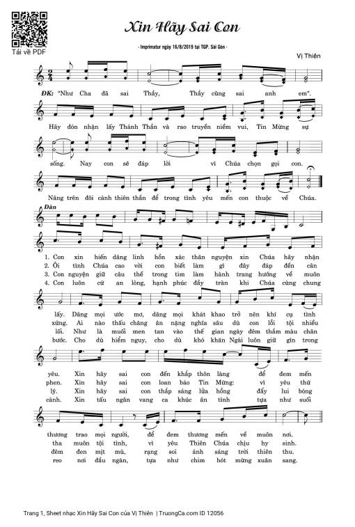 Xin Hãy Sai Con - Vị Thiên