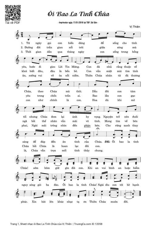ôi Bao La Tình Chúa