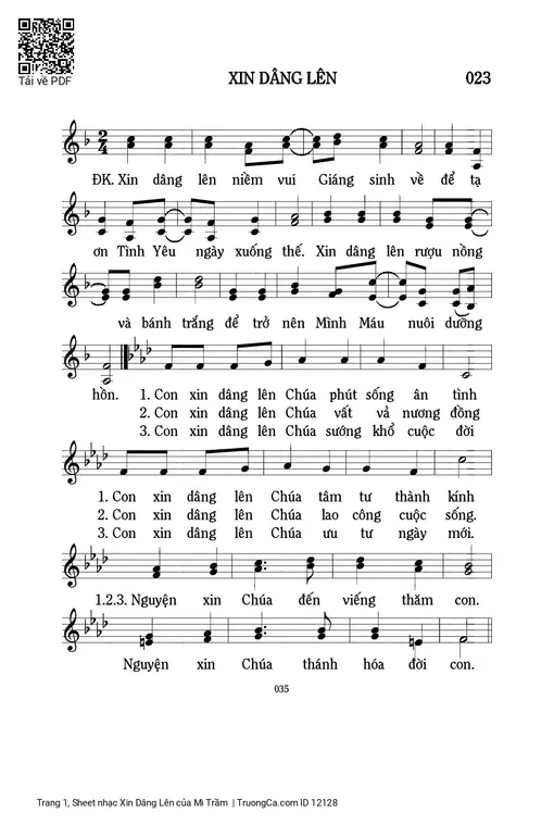 Xin Dâng Lên - Mi Trầm