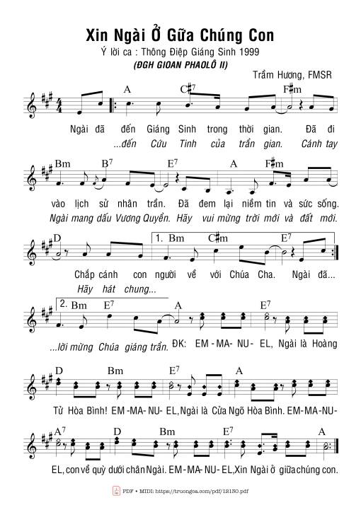 Xin Ngài ở Giữa Chúng Con