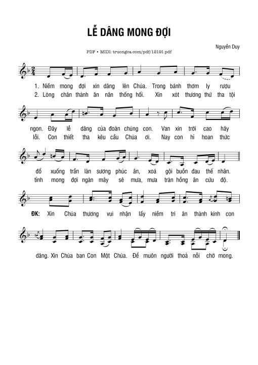 Lễ Dâng Mong đợi