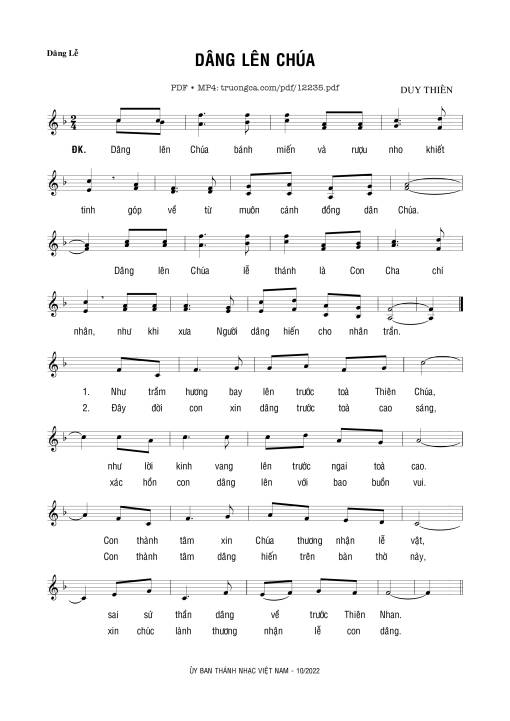 Dâng Lên Chúa - Duy Thiên
