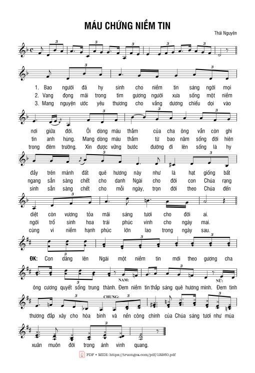 Máu Chứng Niềm Tin