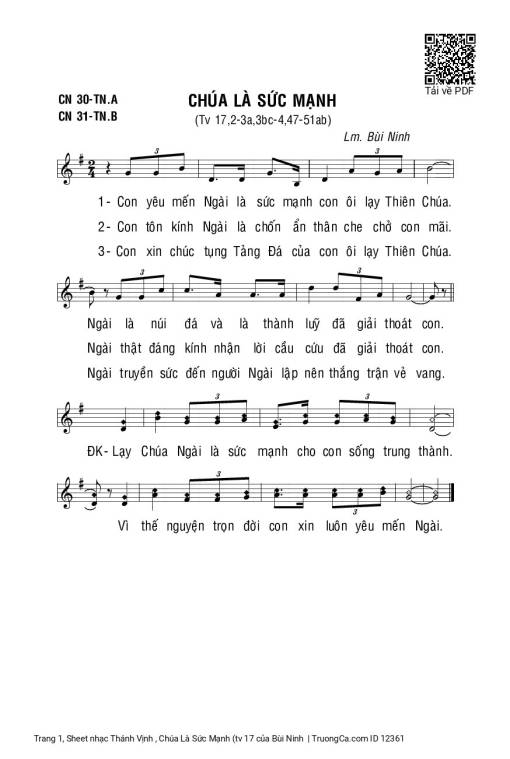 Thánh Vịnh , Chúa Là Sức Mạnh (tv 17
