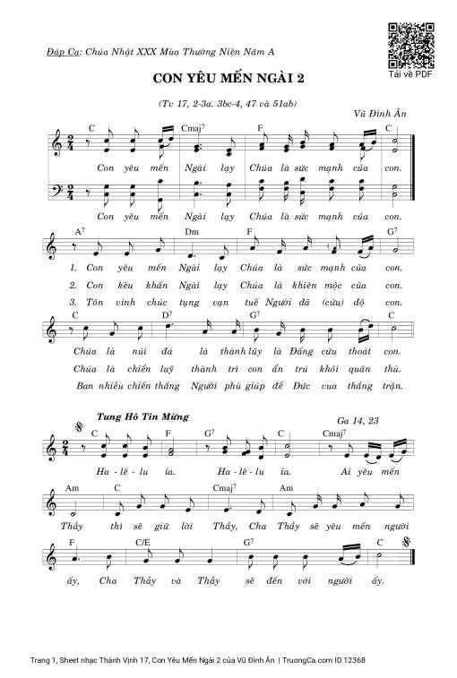 Thánh Vịnh 17, Con Yêu Mến Ngài 2