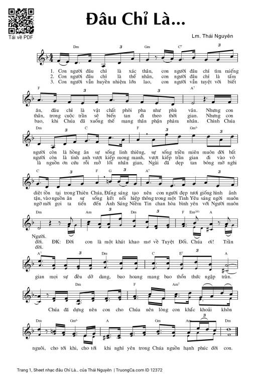 Sheet nhạc PDF bài đâu Chỉ Là…