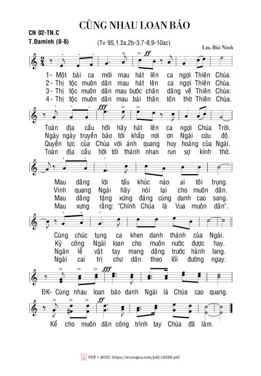 Thánh Vịnh 95, Cùng Nhau Loan Báo