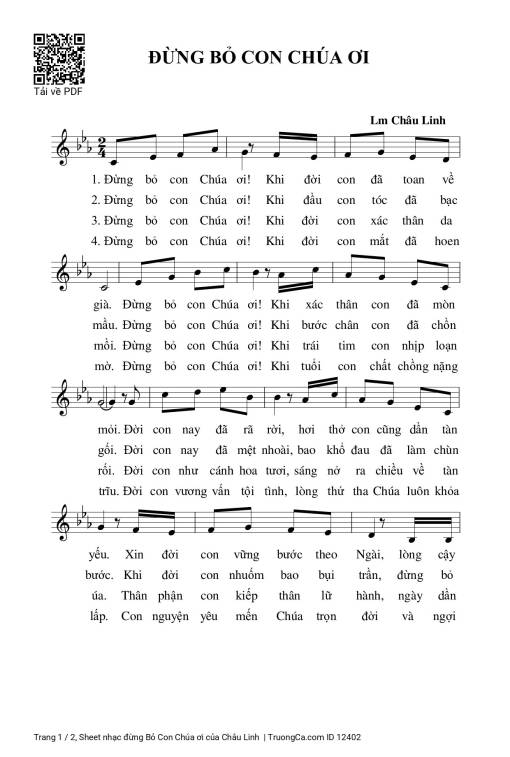 đừng Bỏ Con Chúa ơi