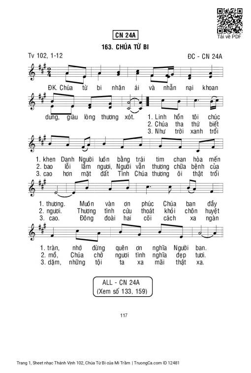 Thánh Vịnh 102, Chúa Từ Bi