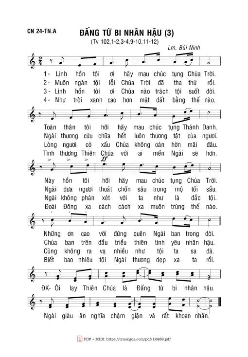 Thánh Vịnh 102, đấng Từ Bi Nhân Hậu 3