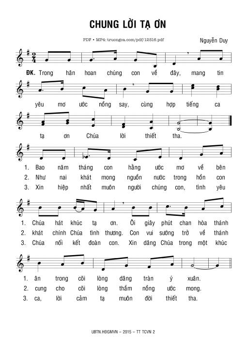 Chung Lời Tạ ơn