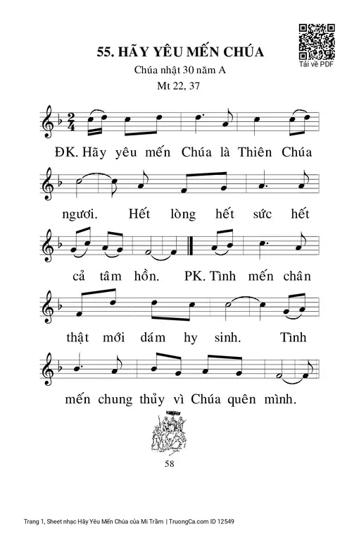 Hãy Yêu Mến Chúa