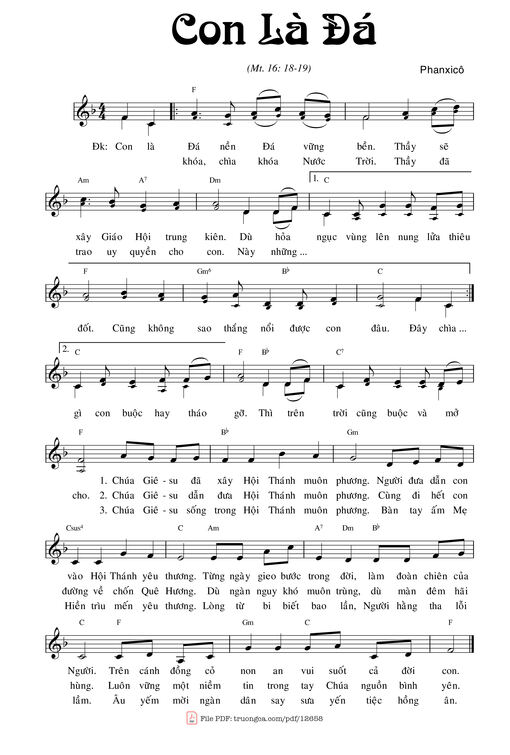 Con Là đá - Phanxicô