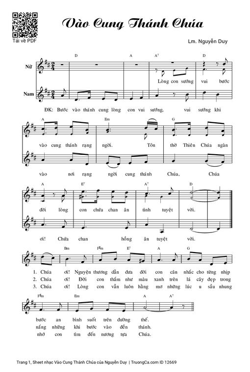 Vào Cung Thánh Chúa