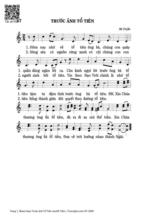 Trước ảnh Tổ Tiên