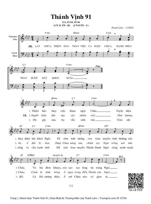 Thánh Vịnh 91, Chúa Nhật 8c Thường Niên