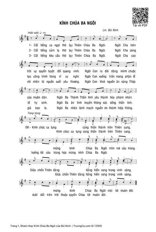 Kính Chúa Ba Ngôi