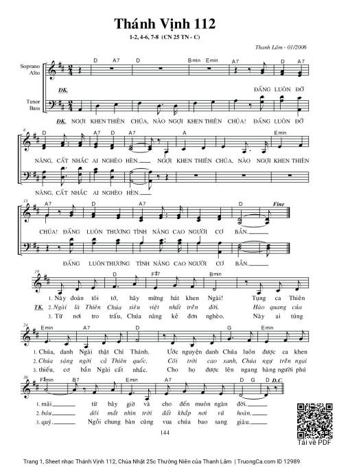 Thánh Vịnh 112, Chúa Nhật 25c Thường Niên