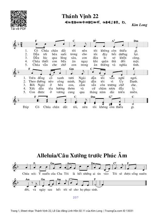 Thánh Vịnh 22, Lễ Các đẳng Linh Hồn 02.11