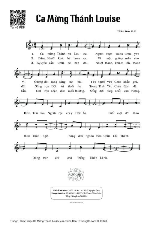 Ca Mừng Thánh Louise