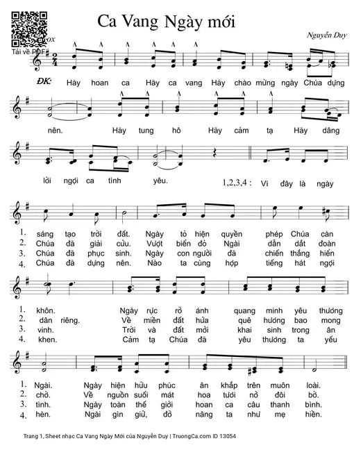 Ca Vang Ngày Mới