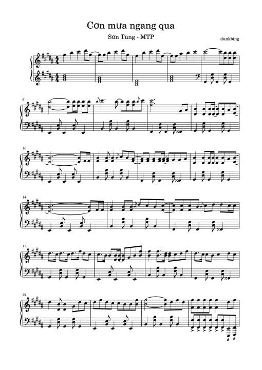 Cơn mưa ngang qua Piano