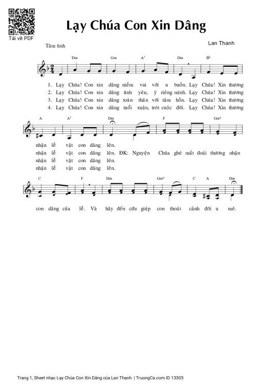 Lạy Chúa Con Xin Dâng