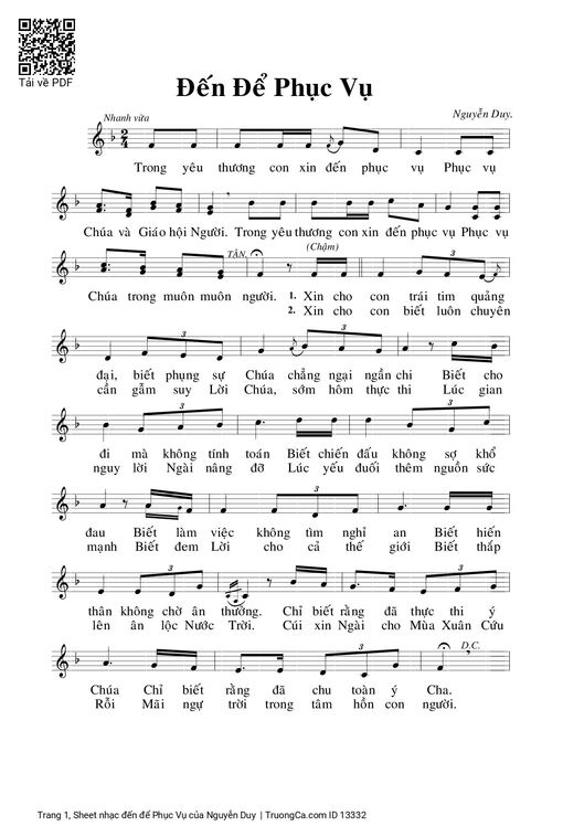 đến để Phục Vụ