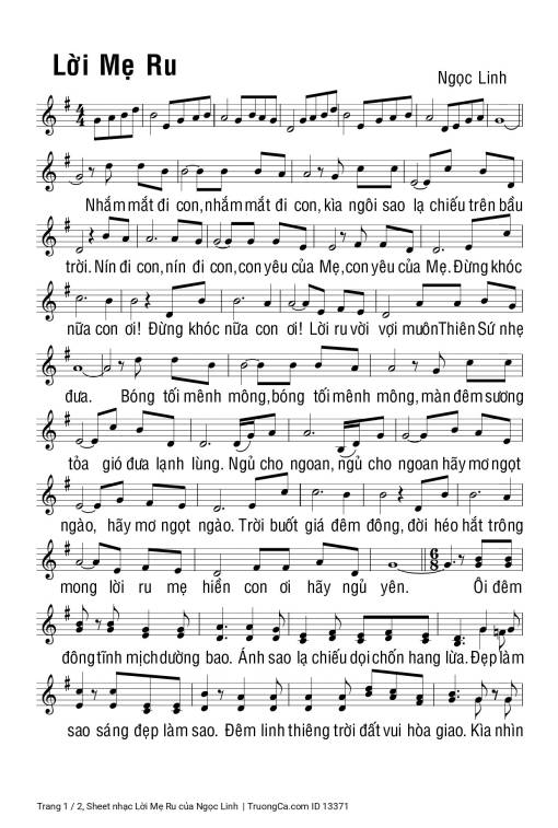 Lời Mẹ Ru - Ngọc Linh