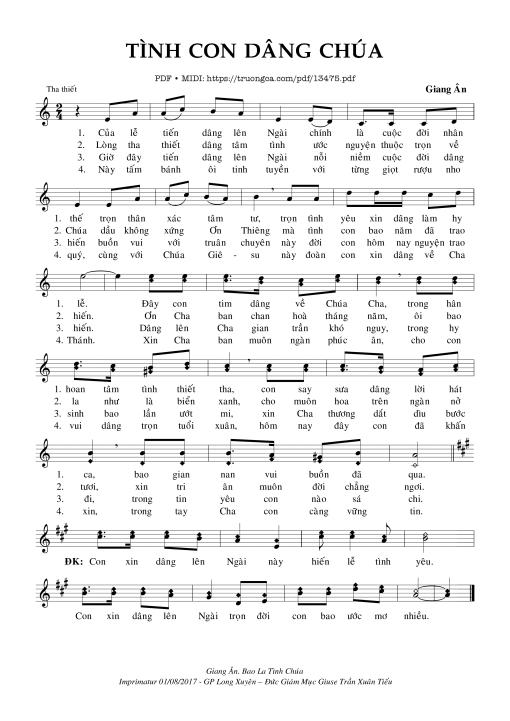 Tình Con Dâng Chúa