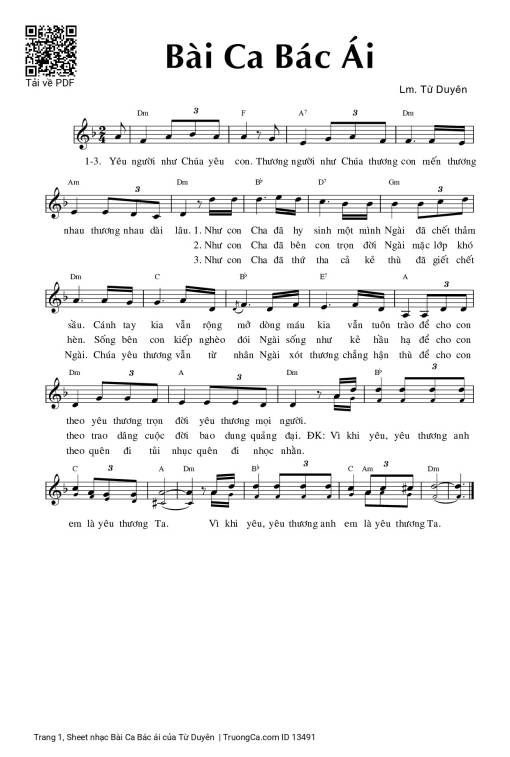 Bài Ca Bác ái - Từ Duyên