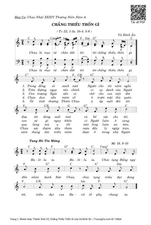 Thánh Vịnh 22, Chẳng Thiếu Thốn Gì