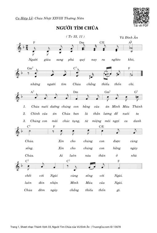 Thánh Vịnh 33, Người Tìm Chúa