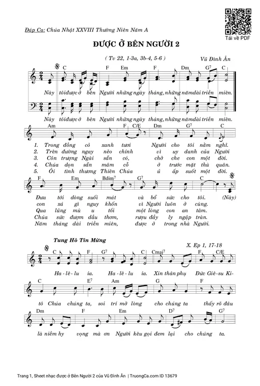 Sheet nhạc PDF bài được ở Bên Người 2